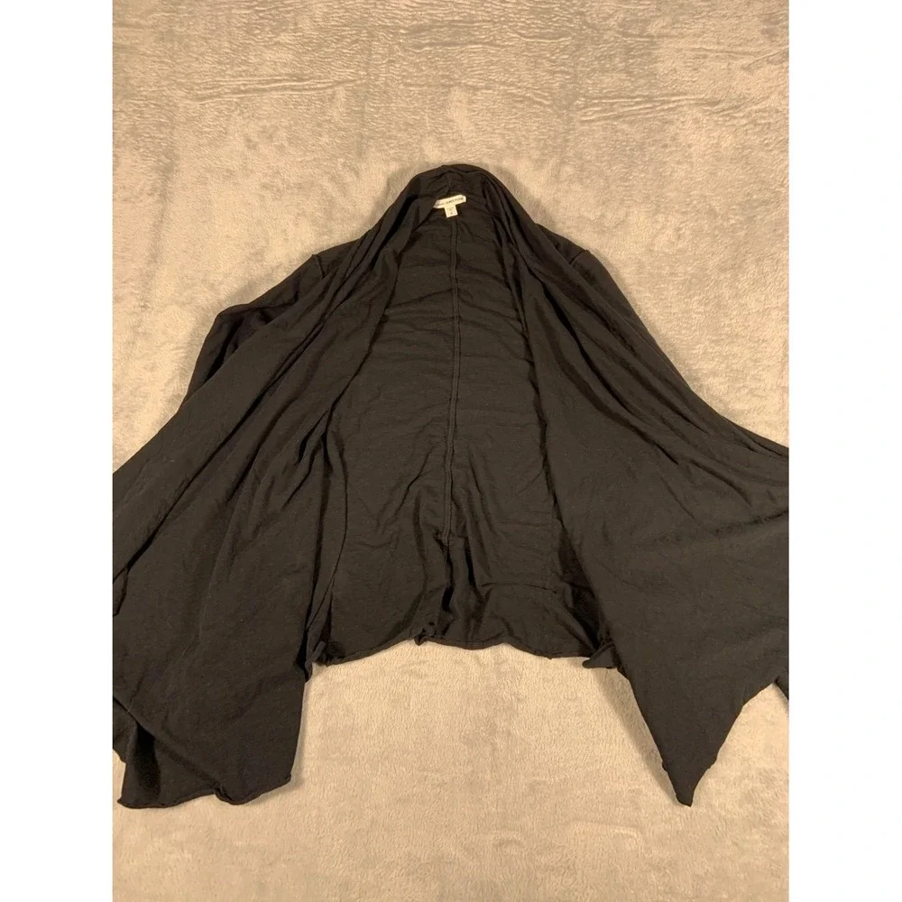 James Perse Cardigan Womens Size 4 Black Long Sleeve USA Cotton